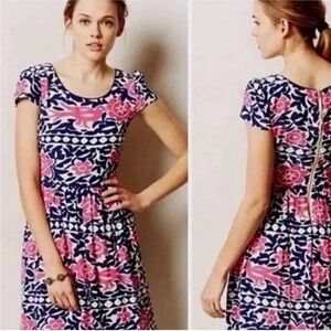 Anthropologie MAEVE bird dress as 2 in pink/ blue